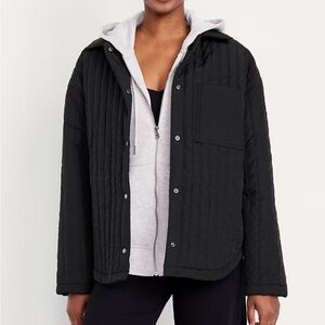 Oversized Lightweight Water-Resistant Quilted Jacket